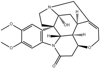 16-Hydroxy-2,3-dimethoxystrychnidin-10-one Struktur