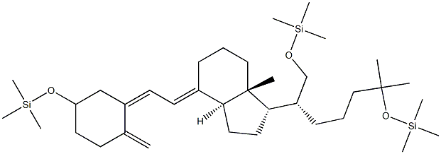 [[(5Z,7E)-9,10-Secocholesta-5,7,10(19)-triene-3β,21,25-triyl]tris(oxy)]tris(trimethylsilane) Structure