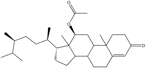 12α-Acetyloxyergost-4-en-3-one Structure