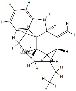 (20ξ)-16,17-Didehydrocuran Struktur