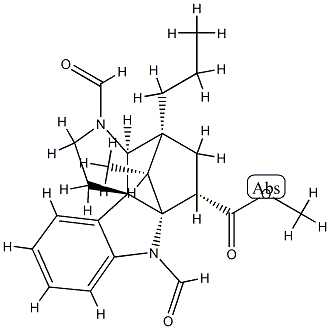 (5α,12β,19α,20R)-1,9-Diformyl-2α,20-cyclo-8,9-secoaspidospermidine-3α-carboxylic acid methyl ester Structure