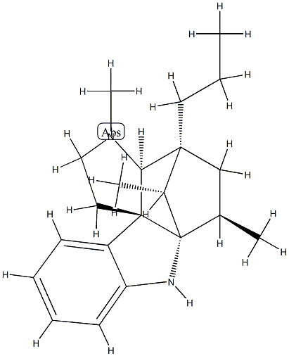 (3β,5α,12β,19α,20R)-3,9-Dimethyl-2α,20-cyclo-8,9-secoaspidospermidine Structure