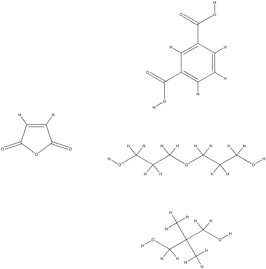 1,3-Benzenedicarboxylic acid, polymer with 2,2-dimethyl-1,3-propanediol, 2,5-furandione and oxybispropanol Struktur
