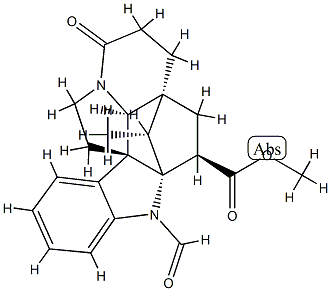 (5α,12β,19α,20R)-1-Formyl-8-oxo-2α,20-cycloaspidospermidine-3β-carboxylic acid methyl ester Struktur