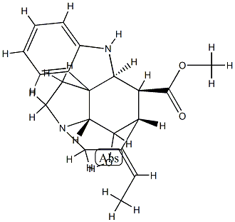 (16α,19E)-19,20-Didehydro-14-hydroxycuran-17-oic acid methyl ester Structure