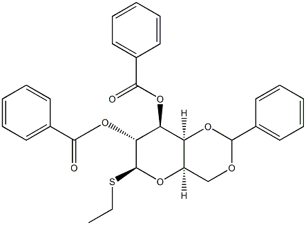 Ethyl 2,3-di-O-benzoyl-4,6-O-benzylidene-β-D-thiogalactopyranoside Structure