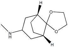 Spiro[bicyclo[3.2.1]octane-8,2-[1,3]dioxolan]-3-amine, N-methyl-, stereoisomer (9CI) Structure