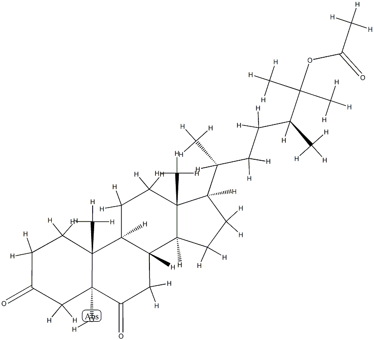 25-(Acetyloxy)-5-hydroxy-5α-ergostane-3,6-dione Structure