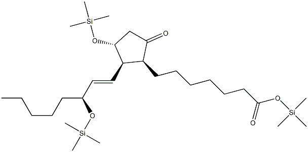 (8β,11R,13E,15S)-9-Oxo-11α,15-bis(trimethylsiloxy)prost-13-en-1-oic acid trimethylsilyl ester Structure
