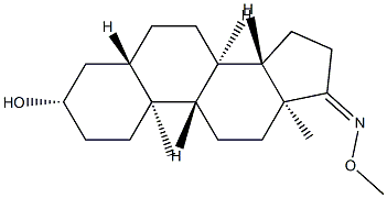 3β-Hydroxy-5α-androstan-17-one O-methyl oxime,5615-21-4,结构式