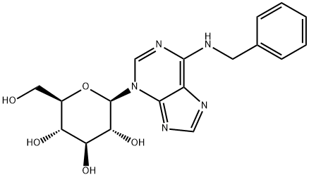 6-(苄基氨基)-3-BETA-D-吡喃葡萄糖基嘌呤,56159-41-2,结构式