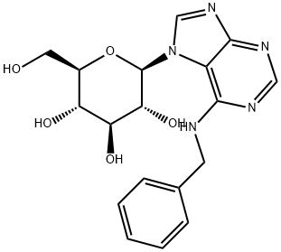 6-苄基氨基-7-BETA-D-吡喃葡萄糖基嘌呤,56159-42-3,结构式