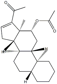 12β-Acetyloxy-5α-pregn-16-en-20-one Struktur