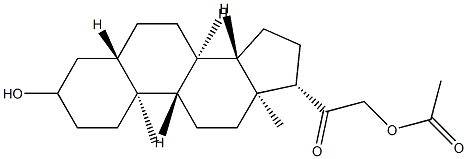 21-Acetyloxy-3α-hydroxy-5β-pregnan-20-one Struktur