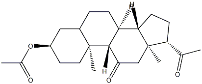 11,20-Dioxopregnan-3α-ol acetate Struktur
