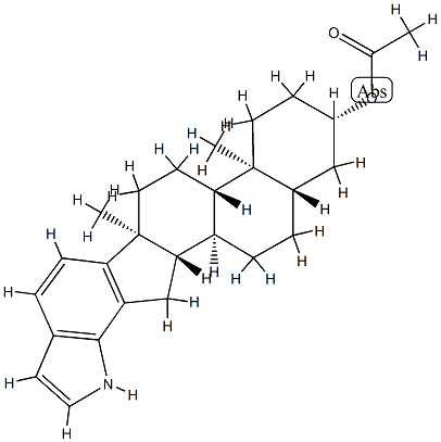 1'H-5α-Androst-16-eno[17,16-g]indol-3β-ol acetate 结构式