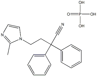 咪达那新杂质(1 -(3-氰基3,3-DIPHENYLPROPYL)2-METHYL-1H-IMIDAZOLIUM磷酸盐), 562091-56-9, 结构式