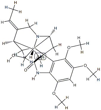 (19E)-18-Demethoxy-16-hydroxygardneramine oxindole Struktur