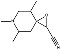 1-Oxa-6-azaspiro[2.5]octane-2-carbonitrile,4,6,7-trimethyl-(9CI) Struktur