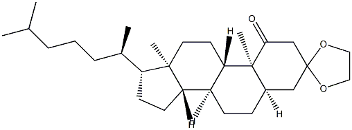 3,3-(エチレンビスオキシ)-5β-コレスタン-1-オン 化学構造式