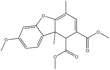 1,9b-Dihydro-7-methoxy-4,9b-dimethyl-1,2-dibenzofurandicarboxylic acid dimethyl ester Structure