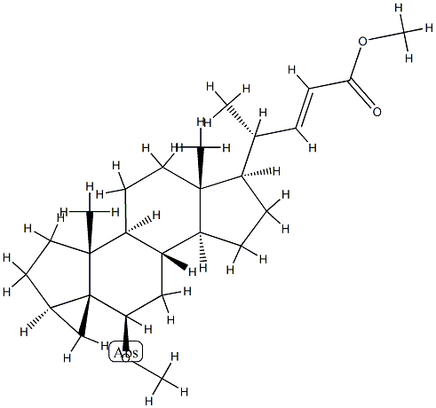 (22E)-6β-Methoxy-3α,5-cyclo-5α-chol-22-en-24-oic acid methyl ester Structure