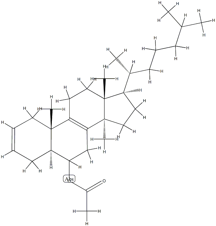 14-メチル-5α-コレスタ-2,8-ジエン-6-オールアセタート 化学構造式