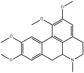 rac-(6aS*)-5,6,6a,7-テトラヒドロ-1,2,9,10-テトラメトキシ-6-メチル-4H-ジベンゾ[de,g]キノリン 化学構造式