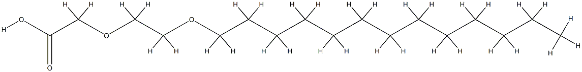 POE(3)トリデシルエ-テル酢酸 化学構造式