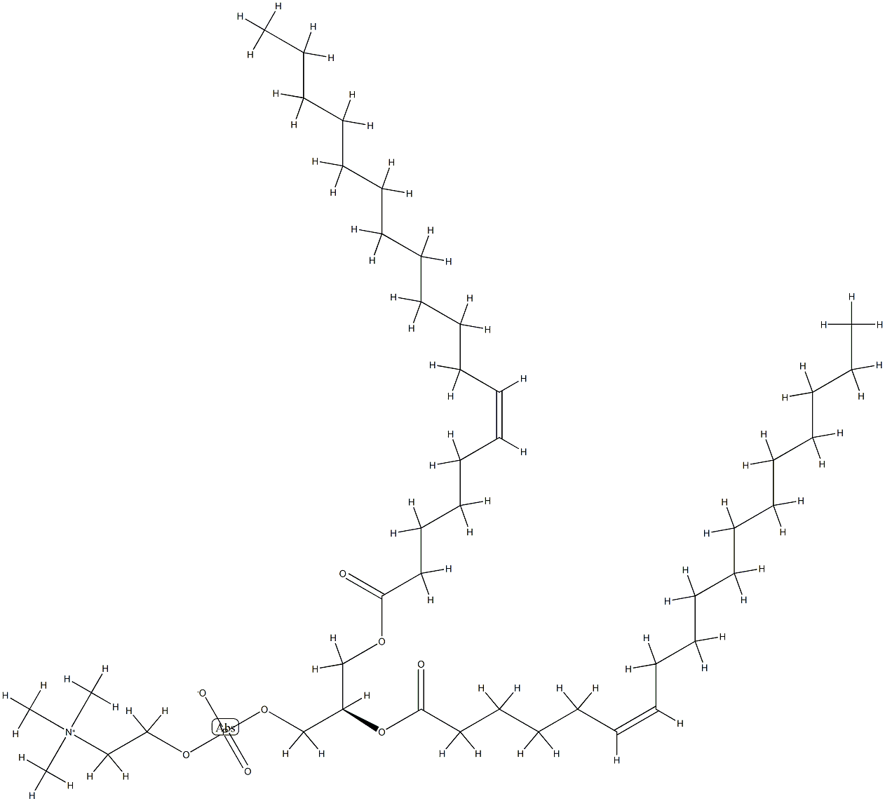 1,2-dipetroselenoyl-sn-glycero-3-phosphocholine Struktur