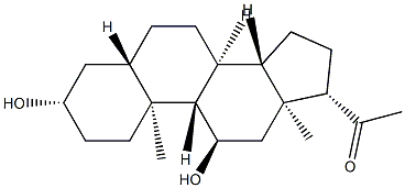 3β,11α-Dihydroxy-5α-pregnan-20-one Structure