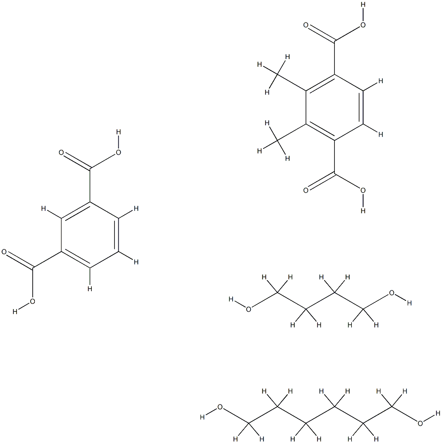 1,3-Benzenedicarboxylic acid, polymer with 1,4-butanediol, dimethyl 1,4-benzenedicarboxylate and 1,6-hexanediol Struktur