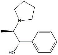 (1R,2S)-1-苯基-2-(1-吡咯烷基)-1-丙醇, 56571-91-6, 结构式