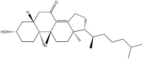 3β-Hydroxy-5α-cholest-8(14)-en-7-one Structure