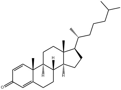 (8S,9S,10S,13R,14S,17R)-10,13-dimethyl-17-[(2R)-6-methylheptan-2-yl]-6,7,8,9,11,12,14,15,16,17-decahydrocyclopenta[a]phenanthren-3-one Struktur