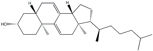 5α-Cholesta-7,9(11)-dien-3β-ol Structure