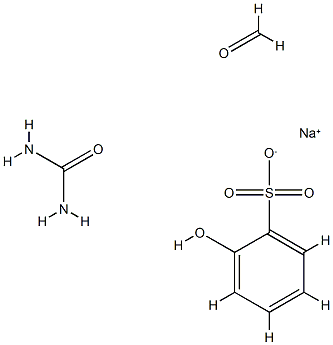 羟基萘磺酸单钠盐与甲醛和尿素的聚合物, 56619-23-9, 结构式