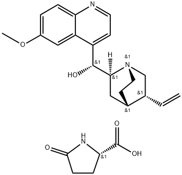 5-oxo-L-proline, compound with (8alpha,9R)-6'-methoxycinchonan-9-ol (1:1) 结构式