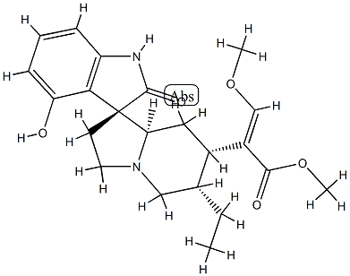 (3β,16E)-16,17-ジデヒドロ-9-ヒドロキシ-17-メトキシ-2-オキソコリノキサン-16-カルボン酸メチル 化学構造式