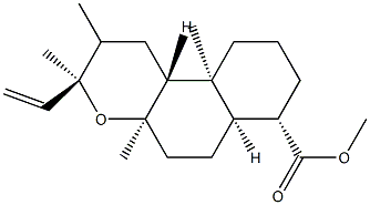 (3S,6aα,10bα)-ドデカヒドロ-3,4aβ,7,10aβ-テトラメチル-3β-ビニル-1H-ナフト[2,1-b]ピラン-7β-カルボン酸メチル 化学構造式