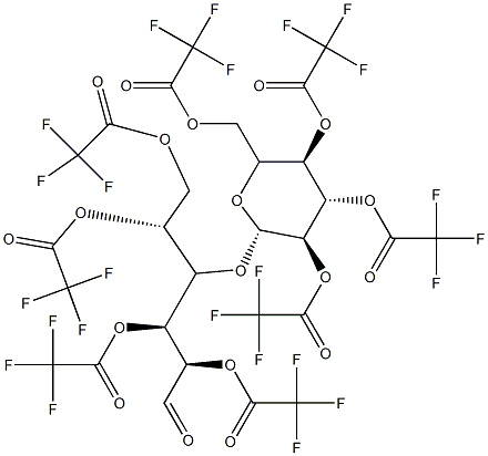 D-Glucose, 4-O-[2,3,4,6-tetrakis-O-(trifluoroacetyl)-beta-D-galactopyr anosyl]-, 2,3,5,6-tetrakis(trifluoroacetate) Structure