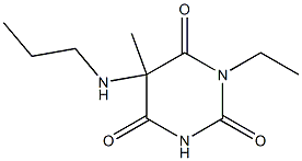 2,4,6(1H,3H,5H)-Pyrimidinetrione,1-ethyl-5-methyl-5-(propylamino)-(9CI) 结构式