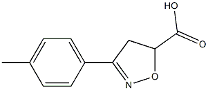3-(4-methylphenyl)-4,5-dihydro-1,2-oxazole-5-carboxylic acid Struktur