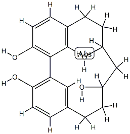トリシクロ[12.3.1.12,6]ノナデカ-1(18),2,4,6(19),14,16-ヘキサエン-3,9,11,17-テトラオール 化学構造式