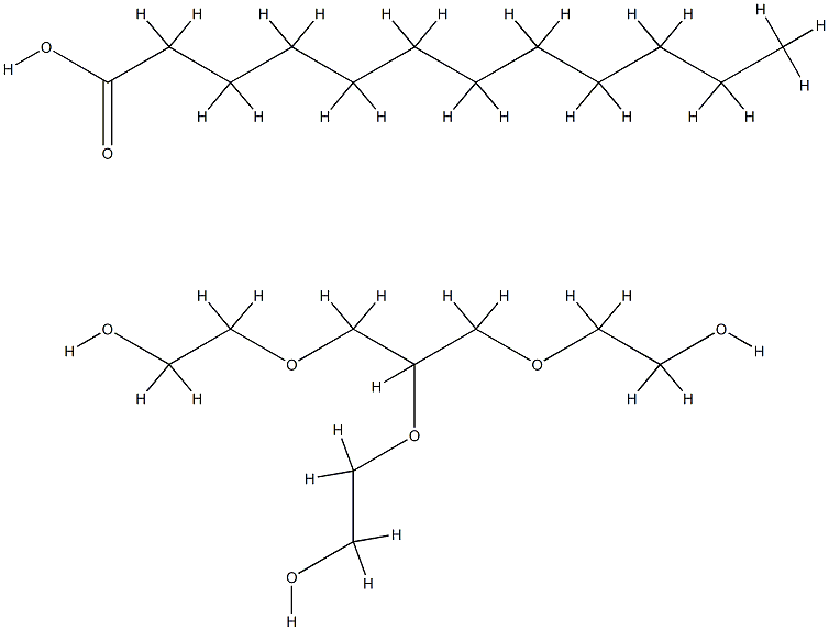 PEG-8 甘油月桂酸酯, 57107-95-6, 结构式