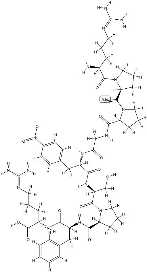bradykinin, 4-nitro-Phe(5)- Struktur