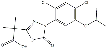 4-[2,4-ジクロロ-5-(1-メチルエトキシ)フェニル]-4,5-ジヒドロ-α,α-ジメチル-5-オキソ-1,3,4-オキサジアゾール-2-酢酸