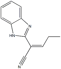 1H-Benzimidazole-2-acetonitrile,alpha-propylidene-(9CI) Structure