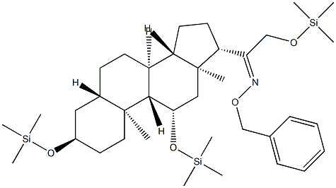 3α,11β,21-Tris(trimethylsiloxy)-5α-pregnan-20-one O-benzyl oxime Structure