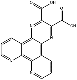 1,4,8,9-テトラアザトリフェニレン-2,3-ジカルボン酸 化学構造式